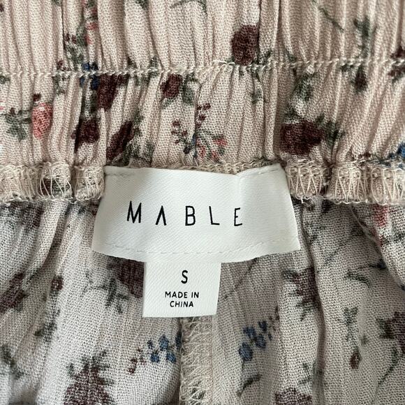 Mable Pink Floral Flowy Shorts Women's S, Romantic Boho Coastal Fairy Festival - Picture 6 of 7